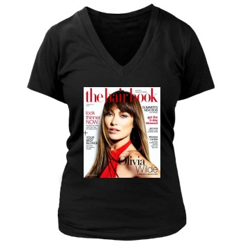 Olivia Wilde Women's Deep V-Neck TShirt