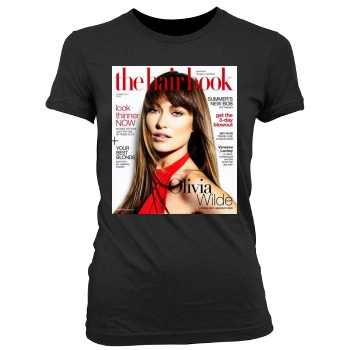 Olivia Wilde Women's Junior Cut Crewneck T-Shirt