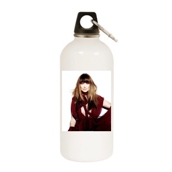 Olivia Wilde White Water Bottle With Carabiner