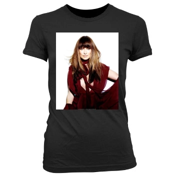 Olivia Wilde Women's Junior Cut Crewneck T-Shirt