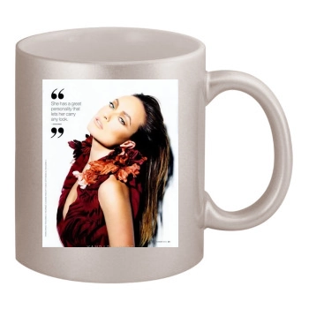 Olivia Wilde 11oz Metallic Silver Mug