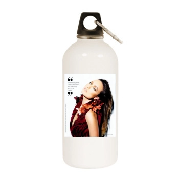 Olivia Wilde White Water Bottle With Carabiner