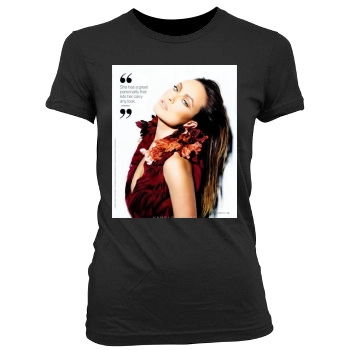 Olivia Wilde Women's Junior Cut Crewneck T-Shirt