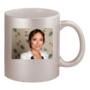 Olivia Wilde 11oz Metallic Silver Mug