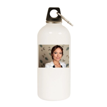 Olivia Wilde White Water Bottle With Carabiner