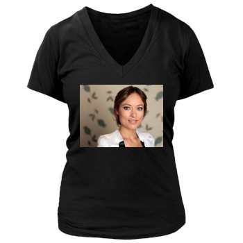 Olivia Wilde Women's Deep V-Neck TShirt