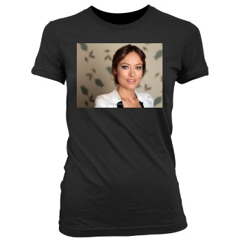 Olivia Wilde Women's Junior Cut Crewneck T-Shirt