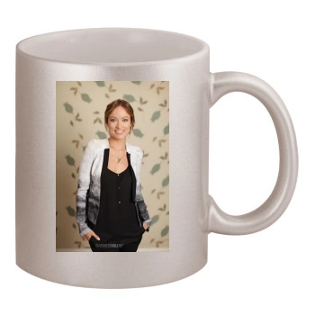 Olivia Wilde 11oz Metallic Silver Mug