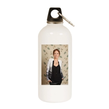 Olivia Wilde White Water Bottle With Carabiner