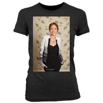 Olivia Wilde Women's Junior Cut Crewneck T-Shirt