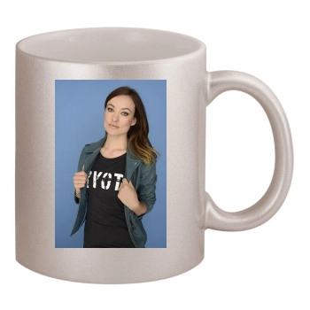 Olivia Wilde 11oz Metallic Silver Mug