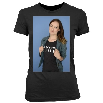 Olivia Wilde Women's Junior Cut Crewneck T-Shirt