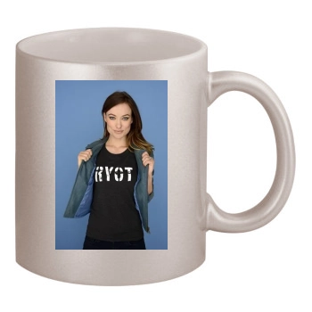 Olivia Wilde 11oz Metallic Silver Mug