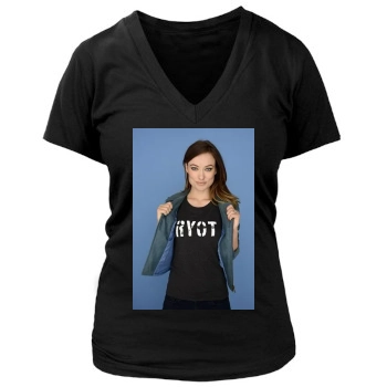 Olivia Wilde Women's Deep V-Neck TShirt