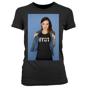 Olivia Wilde Women's Junior Cut Crewneck T-Shirt