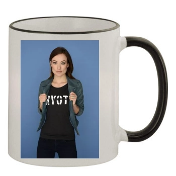 Olivia Wilde 11oz Colored Rim & Handle Mug