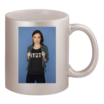 Olivia Wilde 11oz Metallic Silver Mug