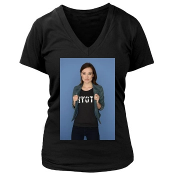 Olivia Wilde Women's Deep V-Neck TShirt