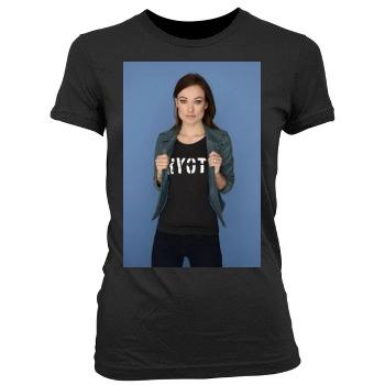 Olivia Wilde Women's Junior Cut Crewneck T-Shirt