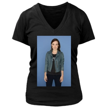 Olivia Wilde Women's Deep V-Neck TShirt