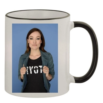 Olivia Wilde 11oz Colored Rim & Handle Mug