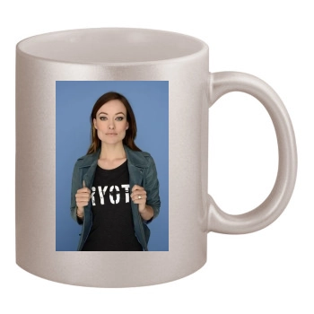 Olivia Wilde 11oz Metallic Silver Mug