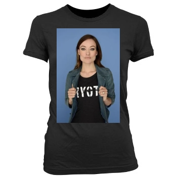 Olivia Wilde Women's Junior Cut Crewneck T-Shirt