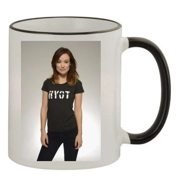 Olivia Wilde 11oz Colored Rim & Handle Mug