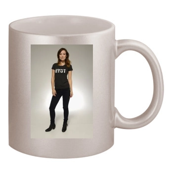 Olivia Wilde 11oz Metallic Silver Mug