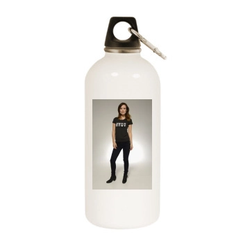 Olivia Wilde White Water Bottle With Carabiner