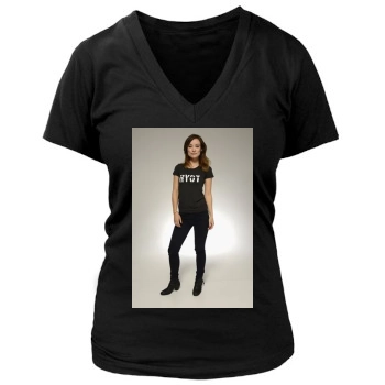 Olivia Wilde Women's Deep V-Neck TShirt