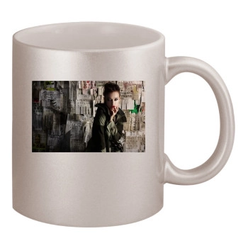 Olivia Wilde 11oz Metallic Silver Mug