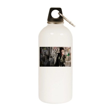 Olivia Wilde White Water Bottle With Carabiner