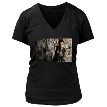 Olivia Wilde Women's Deep V-Neck TShirt