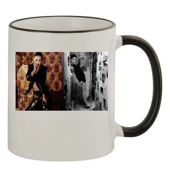 Olivia Wilde 11oz Colored Rim & Handle Mug