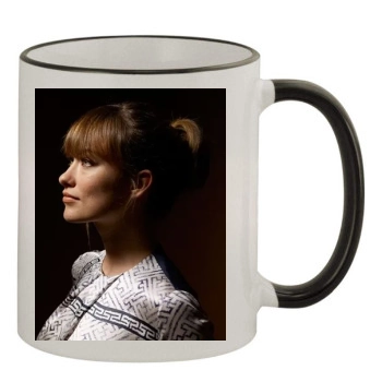 Olivia Wilde 11oz Colored Rim & Handle Mug