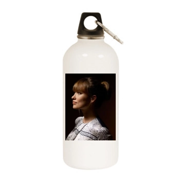 Olivia Wilde White Water Bottle With Carabiner