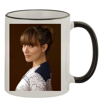 Olivia Wilde 11oz Colored Rim & Handle Mug