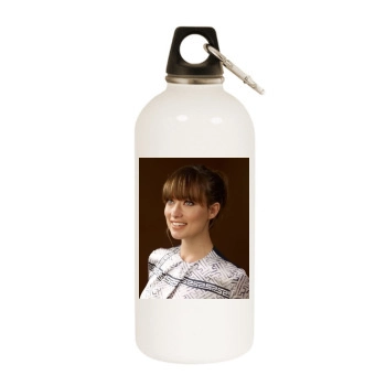 Olivia Wilde White Water Bottle With Carabiner