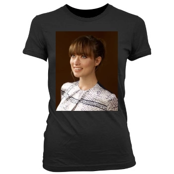 Olivia Wilde Women's Junior Cut Crewneck T-Shirt