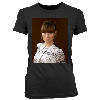 Olivia Wilde Women's Junior Cut Crewneck T-Shirt