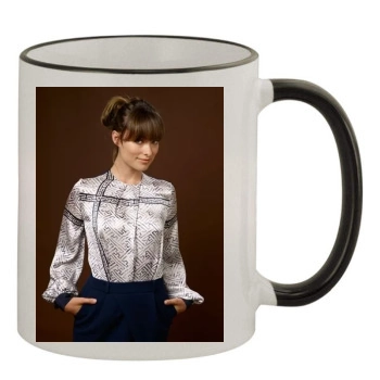 Olivia Wilde 11oz Colored Rim & Handle Mug