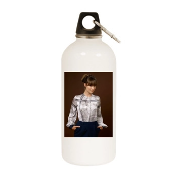 Olivia Wilde White Water Bottle With Carabiner