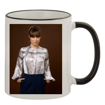 Olivia Wilde 11oz Colored Rim & Handle Mug