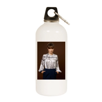 Olivia Wilde White Water Bottle With Carabiner