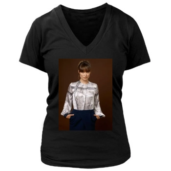 Olivia Wilde Women's Deep V-Neck TShirt