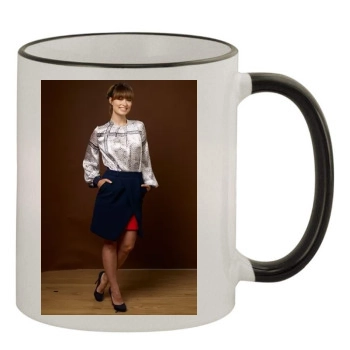 Olivia Wilde 11oz Colored Rim & Handle Mug