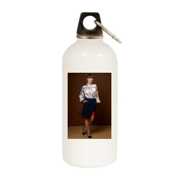 Olivia Wilde White Water Bottle With Carabiner