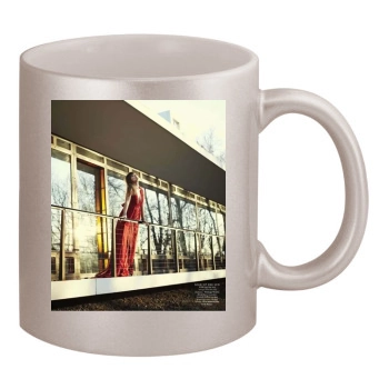 Olivia Wilde 11oz Metallic Silver Mug