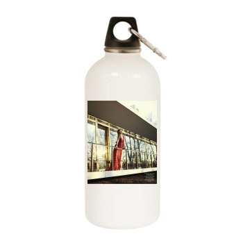 Olivia Wilde White Water Bottle With Carabiner